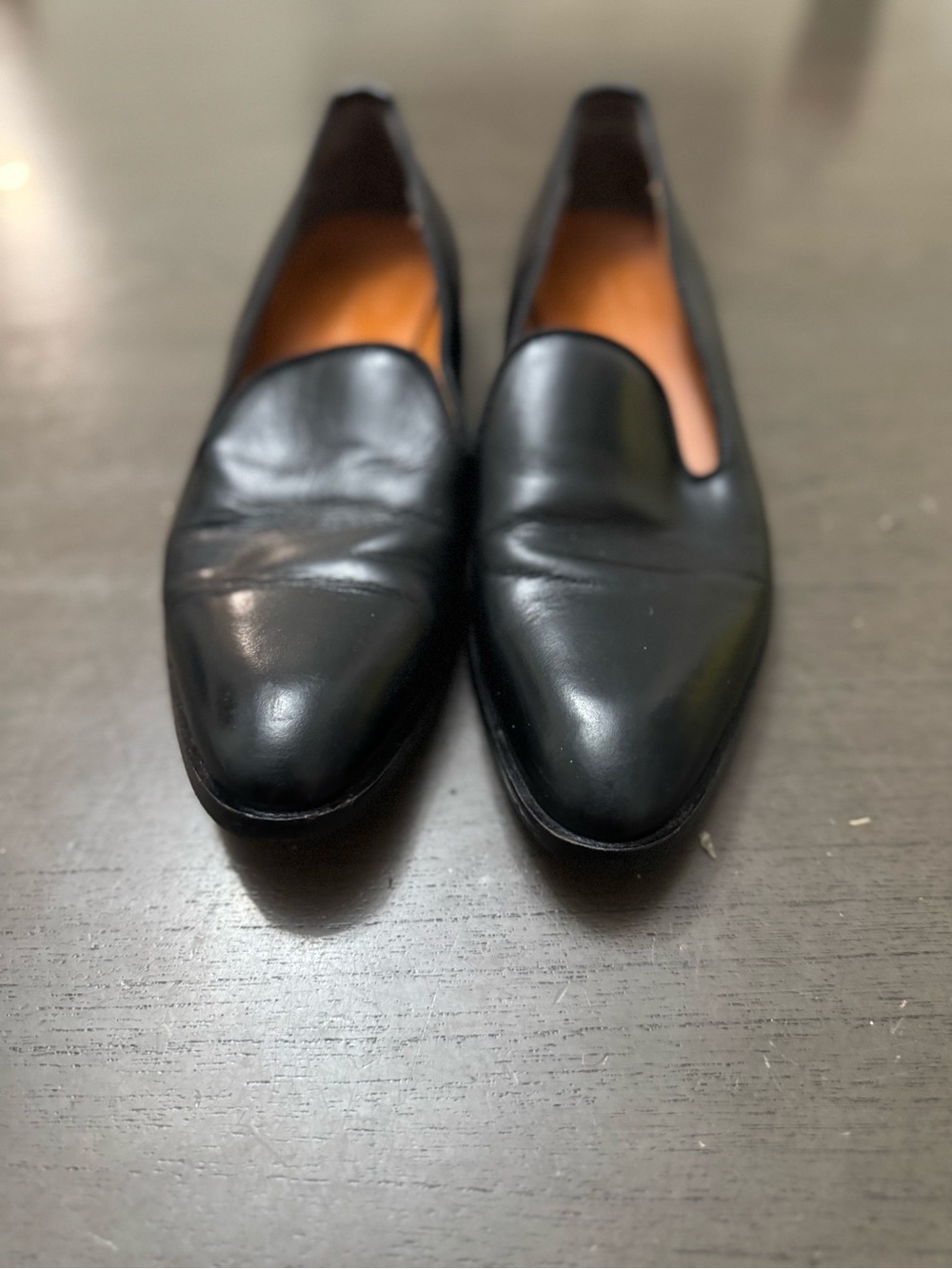 Everlane Shoes The Modern Loafer Leather Slip On Stacked   Heel Black Size 7.5